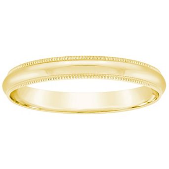 Alyson Layne Men's 10k Gold Milgrain Wedding Band
