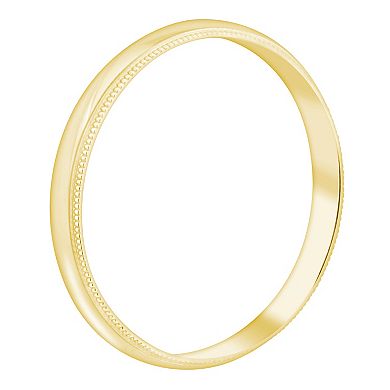 Alyson Layne Men's 10k Gold Milgrain Wedding Band