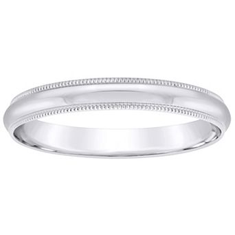 Alyson Layne 10k White Gold Milgrain Wedding Band