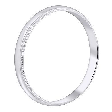 Alyson Layne 10k White Gold Milgrain Wedding Band