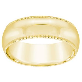 Alyson Layne Men's 18k Gold Milgrain Wedding Band