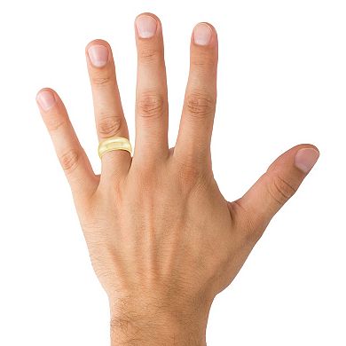 Alyson Layne Men's 10k Gold Milgrain Wedding Band