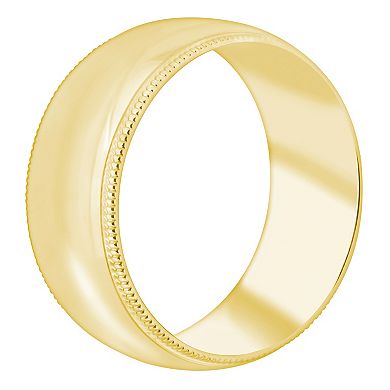Alyson Layne Men's 10k Gold Milgrain Wedding Band