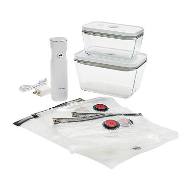 Zwilling Fresh & Save 7-pc Vacuum Sealer Machine Starter Set, Airtight Food Storage Containers