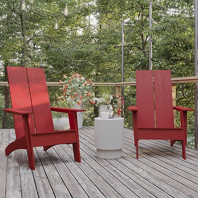 Flash Furniture Sawyer Slat Back Adirondack Chair 2-piece Set