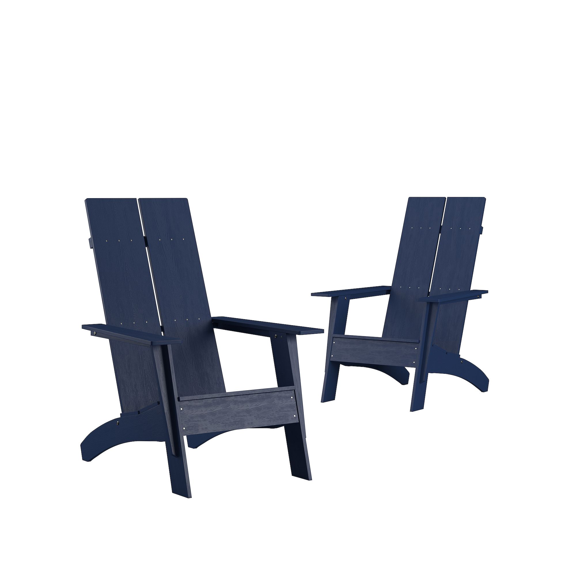 Flash Furniture Sawyer Slat Back Adirondack Chair 2-piece Set, Blue
