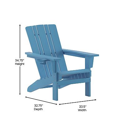 Flash Furniture Halifax Adirondack Chair with Cup Holder 2-piece Set