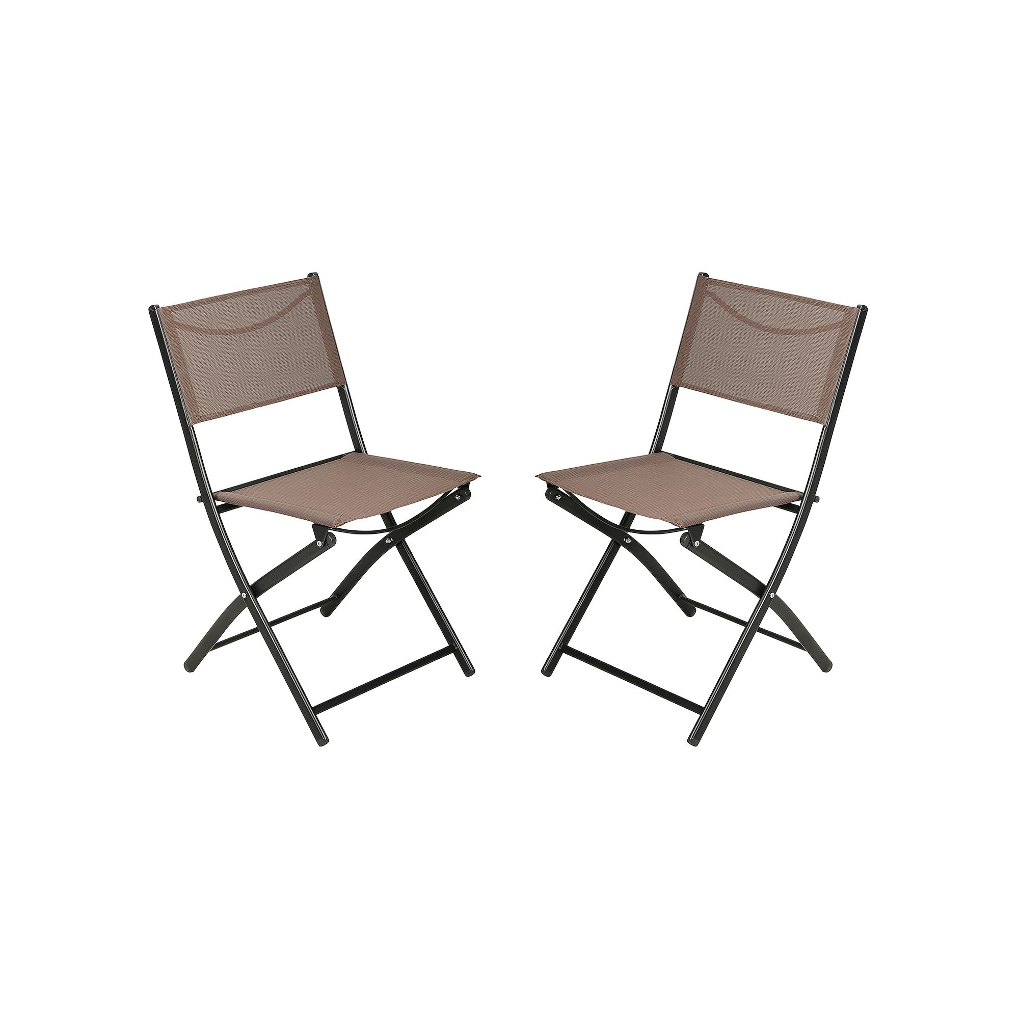 Flash Furniture Brazos Indoor / Outdoor Folding Chair 2-piece Set, Brown