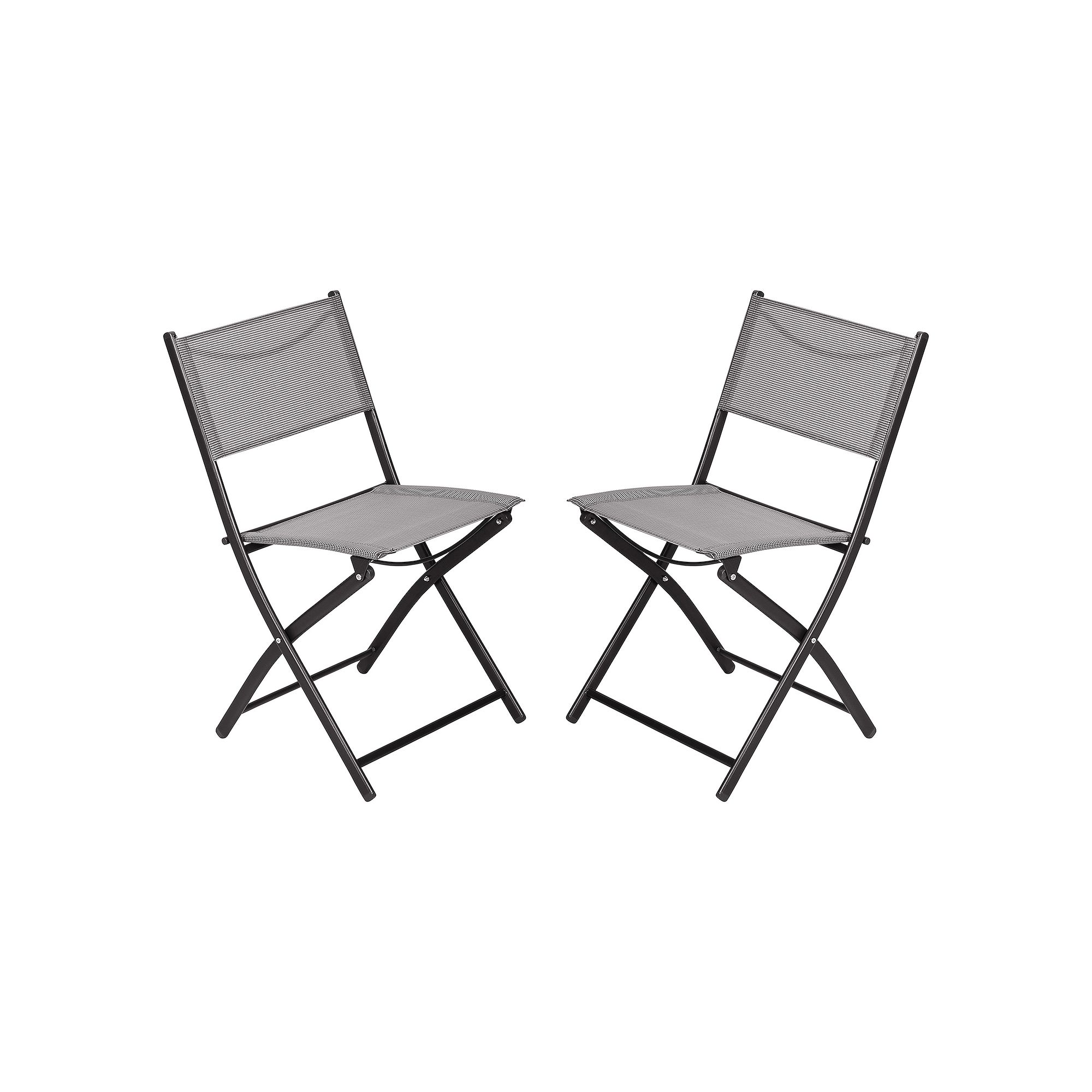 Flash Furniture Brazos Indoor / Outdoor Folding Chair 2-piece Set, Gray