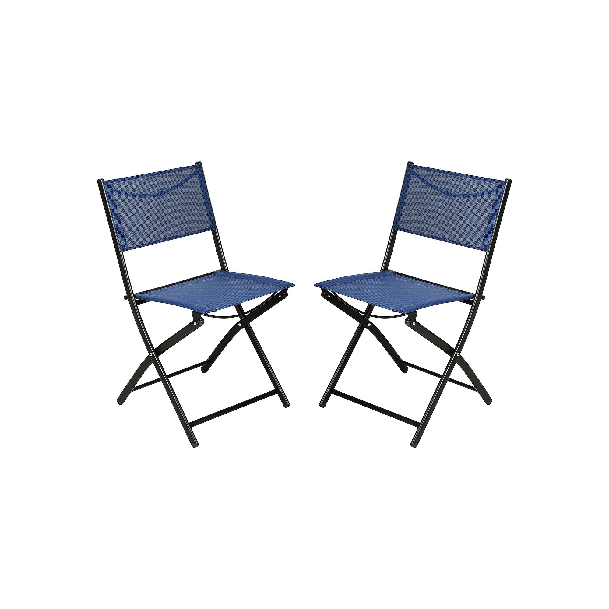 Flash Furniture Brazos Indoor / Outdoor Folding Chair 2-piece Set, Blue