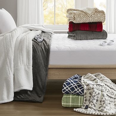 Serta Plush to Sherpa Heated Electric Blanket