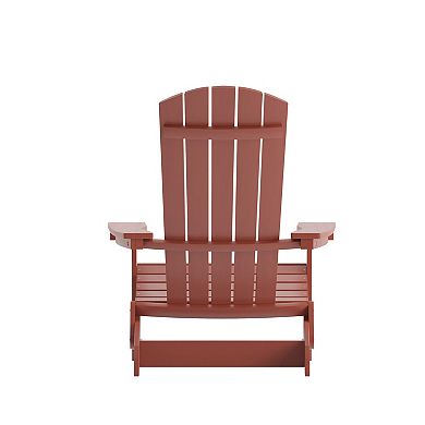 Flash Furniture Charlestown Folding Adirondack Chair 4-piece Set