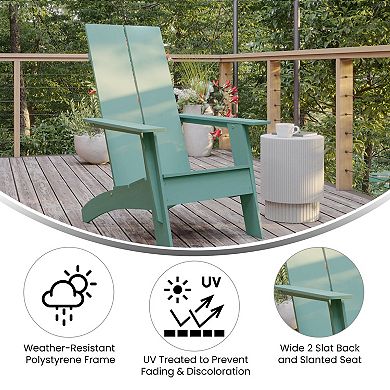 Flash Furniture Sawyer Slat Back Adirondack Chair 4-piece Set