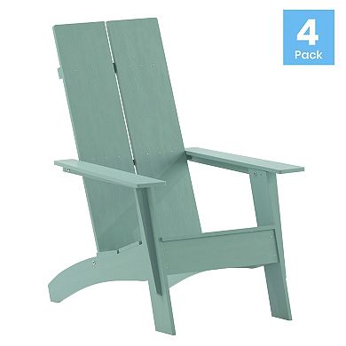Flash Furniture Sawyer Slat Back Adirondack Chair 4-piece Set