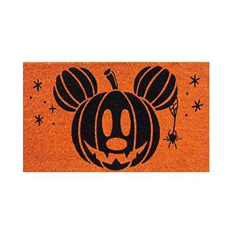 Disney's Mickey Mouse Halloween Pumpkin Orange Doormat