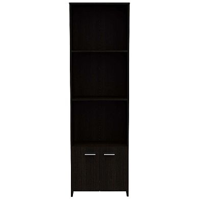 Easy Lisa Bookcase, Double Door Cabinet, Three Shelves