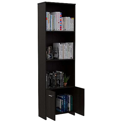 Easy Lisa Bookcase, Double Door Cabinet, Three Shelves