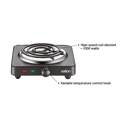 Salton Portable Cooktop Single - Black