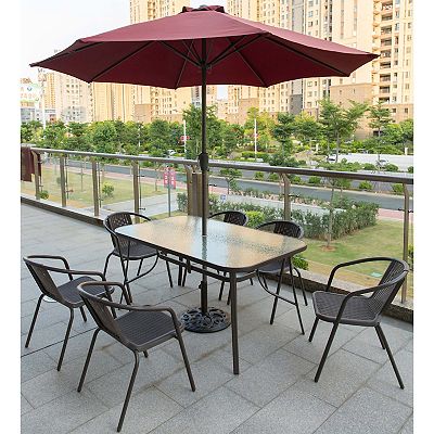 best cantilever umbrella patio Cantilever Patio Best Deck Umbrella For Wind Best Choice Products 10ft  Square Woodgrain Pattern 2-Tier