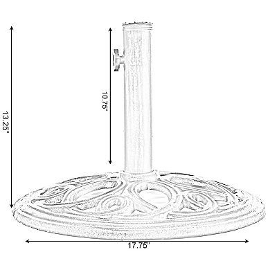 Decorative Cast Iron Patio Umbrella Base