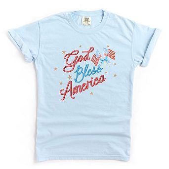 Coquette God Bless America Garment Dyed Tees