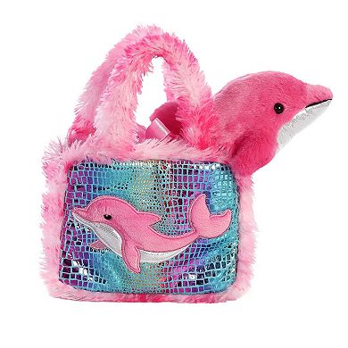 Aurora Small Multicolor Fancy Pals 7" Dolphin Fashionable Stuffed Animal