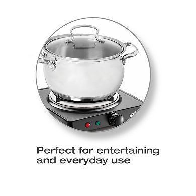 Salton Portable Cooktop Double - Black