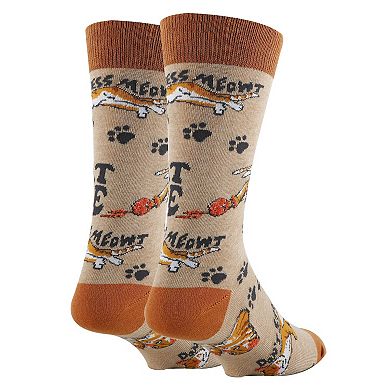 Mens Crew Socks - Cat Life