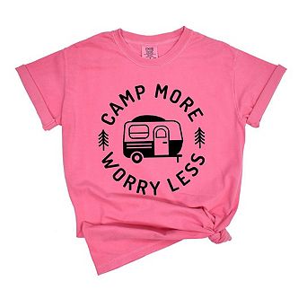 Camp More Worry Less Camper Garment Dyed Tees