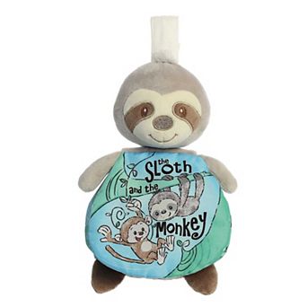 Ebba Small Multicolor Story Pals 9" Sloth And The Monkey Educational Baby Stuffed Animal