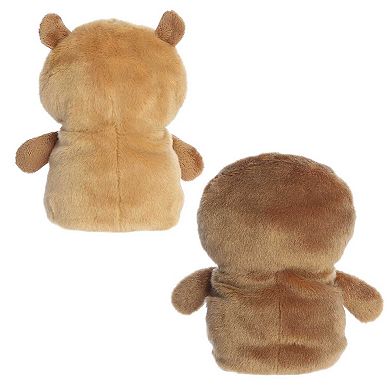 Aurora Small Brown Eco Nation Reversible Eco Pairs 6.6" Capybara And Sloth Stuffed Animal