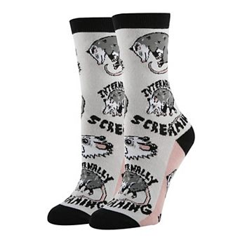 Women's Crew Socks - Stressed Opossum