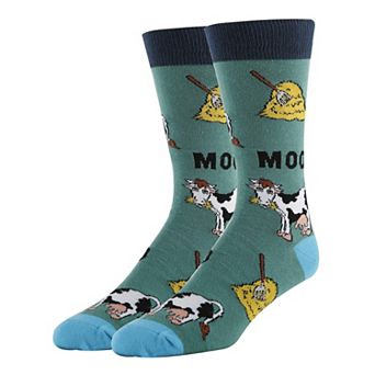 Mens Crew Socks - Mooo