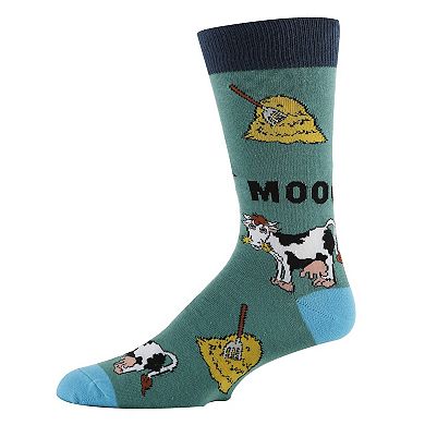Mens Crew Socks - Mooo
