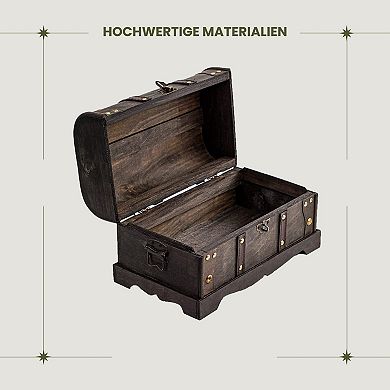 Unique Handmade Pirate Treasure Chest Storage Box With Lock Vintage Wood Chest Box The Best Gift