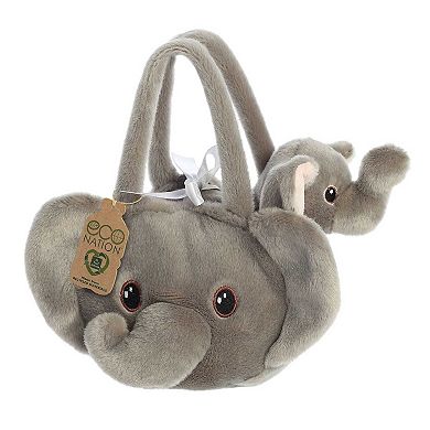 Aurora Small Grey Eco Nation 8" Baby Elephant Eco-friendly Stuffed Animal