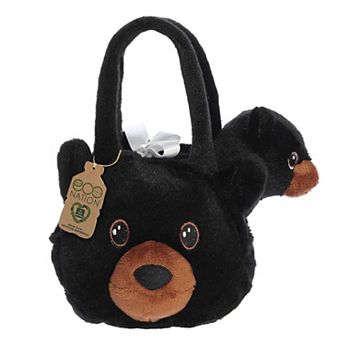 Aurora Small Black Eco Nation 6" Black Bear Eco-friendly Stuffed Animal