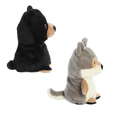 Aurora Small Grey Eco Nation Reversible Eco Pairs 6.5" Black Bear And ...