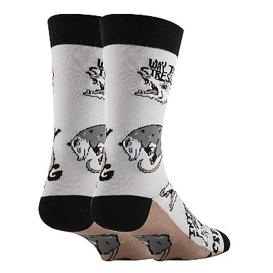 Mens Crew Socks - Stressed Opossum
