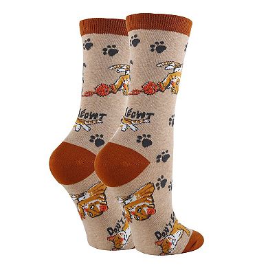 Women's Crew Socks - Cat Life