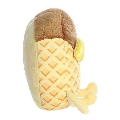 Aurora Small Brown Just Sayin' 8.5" Sorry You Feel Waffle Witty Stuffed Animal