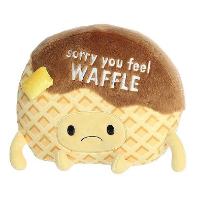 Aurora Small Brown Just Sayin' 8.5" Sorry You Feel Waffle Witty Stuffed Animal