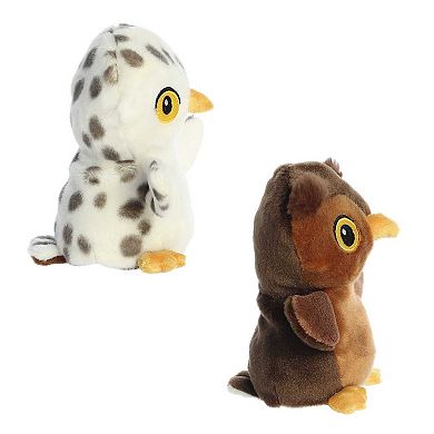 Aurora Small Brown Eco Nation Reversible Eco Pairs 6.5" Snowy Owl And ...