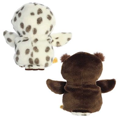 Aurora Small Brown Eco Nation Reversible Eco Pairs 6.5" Snowy Owl And ...
