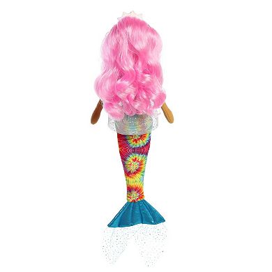 Aurora Large Multicolor Sea Sparkles Tie Dye Sparkles 18" Paisley Enchanting Stuffed Doll