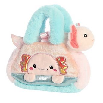 Aurora Small Pink Fancy Pals 7.5" Peek-a-boo Axolotl Fashionable Stuffed Animal