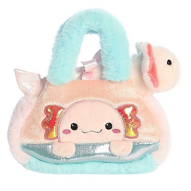 Aurora Small Pink Fancy Pals 7.5" Peek-a-boo Axolotl Fashionable Stuffed Animal