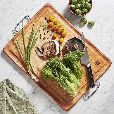 Zwilling Cherry Wood Carving Board With Handles