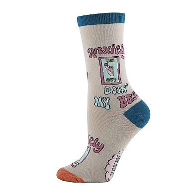 Women's Crew Socks - Anxiety On