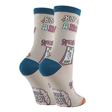 Women's Crew Socks - Anxiety On